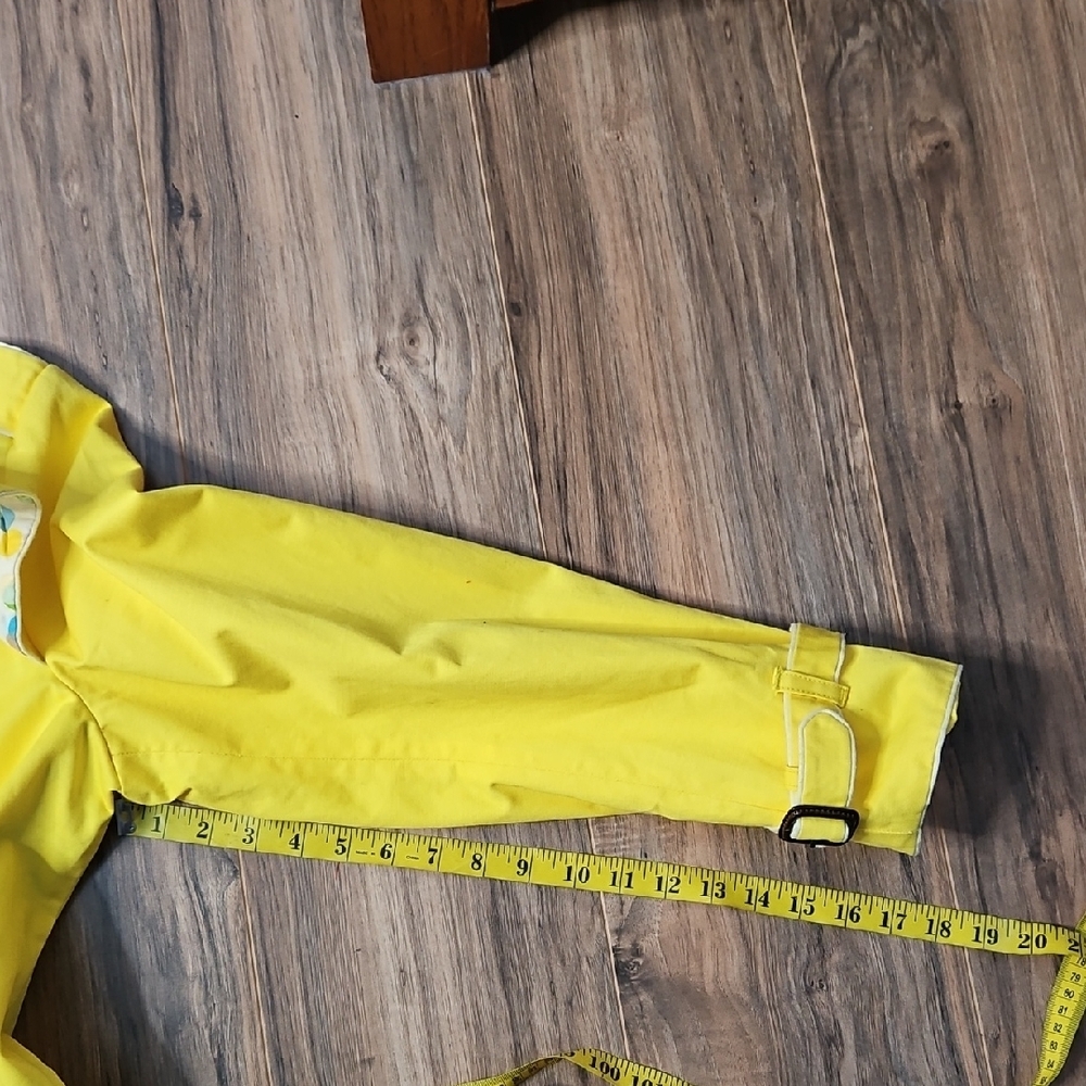 Gap Women’s Y2K Bright Yellow Double-Breasted Women's Trench Coat Xl - Picture 11 of 13